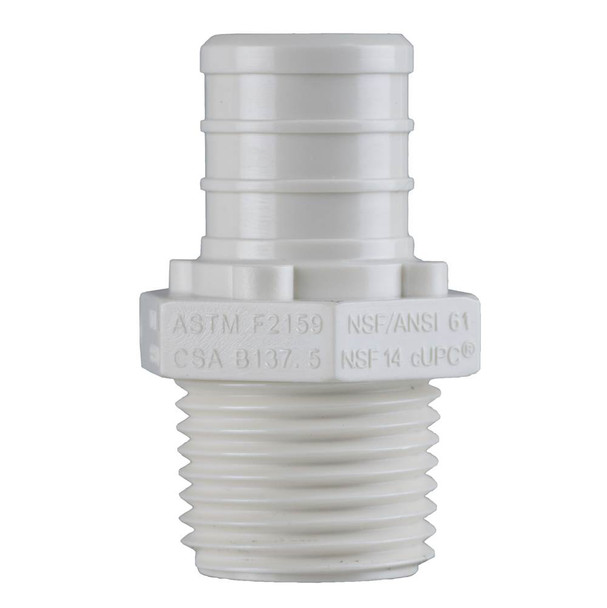 Adapter 1/2" Mips X 3/4" Pex Barb Polymer