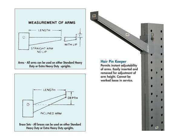 RUGGED CANTILEVER RACK ARMS - HSA12L