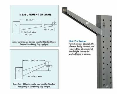 RUGGED CANTILEVER RACK ARMS - HIA36L