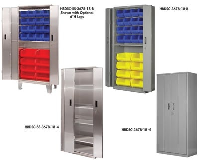 HEAVY DUTY BI-FOLD DOOR STORAGE CABINETS - HBDSC-3678-24-B