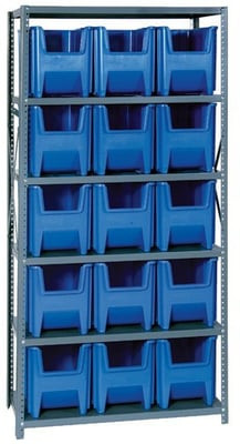 SHELVING UNITS WITH STACKABLE STORAGE BINS - HQSBU-600-B