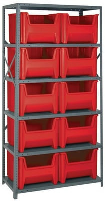 SHELVING UNITS WITH STACKABLE STORAGE BINS - HQSBU-800-R