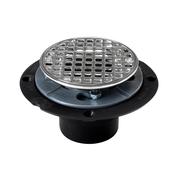 Drain Shwr Pan Abs Chrm Head Sq