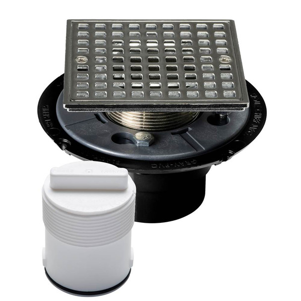 Drain & Plug Shwr Pan Abs Orb Sq