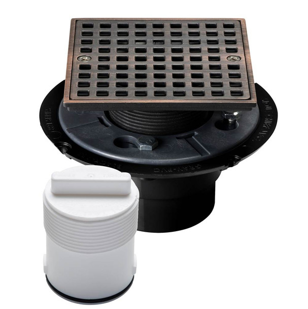 Tile Drain 4 & Plug Shower Pan Abs 2 In