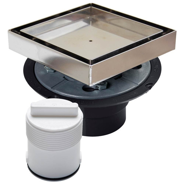 Drain & Plug Shwr Pan Pvc Ss Sc Pr