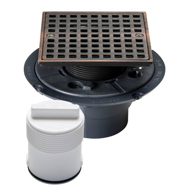 Tile Drain 4 & Plug Shower Pan Pvc 2in
