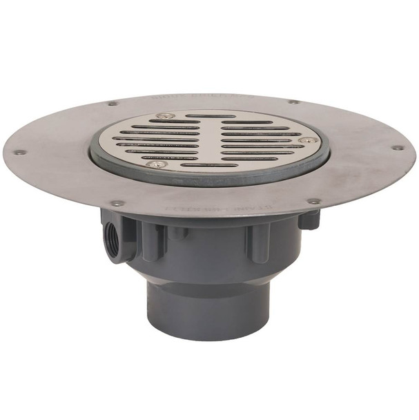 Drain Halo 2 Pvc Ss R&s Sqr