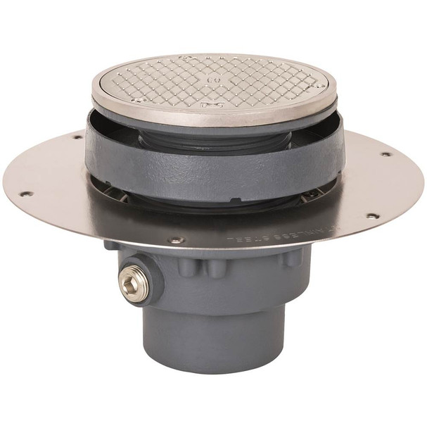 Cleanout Fl Halo 3 Pvc Nb R&s Sqr