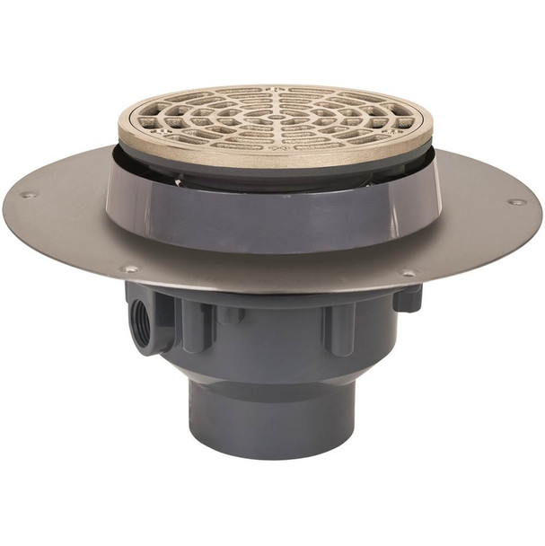 Drain Fl Halo 2 Pvc Ss R&s Sqr