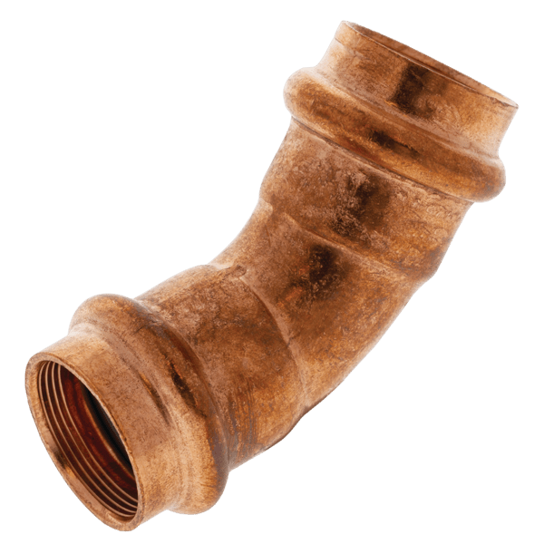 PressACR 45 Elbow P x P - Wrot Copper