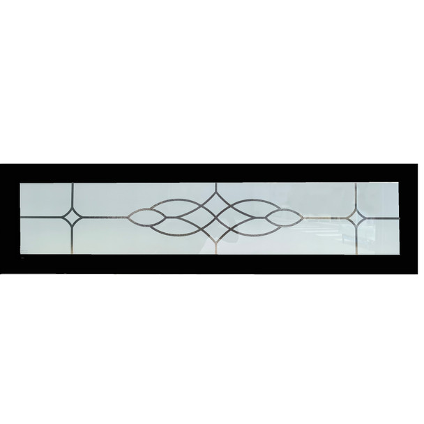 Manchester Black Decorative Glass Window - 47.5" x 11.5"