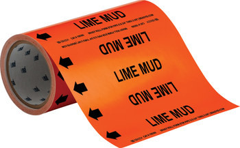 Brady 109360 Self-Adhesive Pipe Marker - Vinyl - Black on Orange - B-946 - 67592