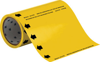 Brady 41532 Self-Adhesive Pipe Marker - Black on Yellow - B-946
