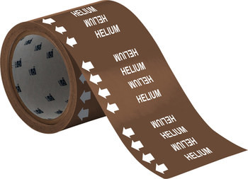 Brady 98621 Self-Adhesive Pipe Marker - Vinyl - White on Brown - B-946