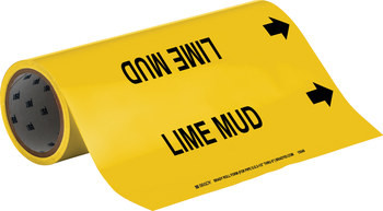 Brady 15549 Self-Adhesive Pipe Marker - Vinyl - Black on Yellow - B-946