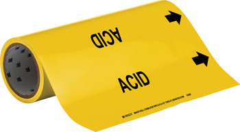 Brady 15500 Self-Adhesive Pipe Marker - Vinyl - Black on Yellow - B-946