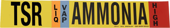 Brady 90418 Self-Adhesive Pipe Marker, 3 in to 5 in - Vinyl - Black / Orange / Red / White on Yellow - B-946