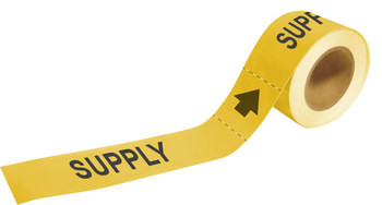 Brady Pipe Markers-To-Go 20473 Self-Adhesive Pipe Marker - Plastic - Yellow - B-736