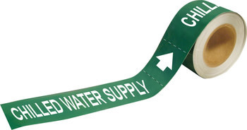 Brady Pipe Markers-To-Go 20409 Self-Adhesive Pipe Marker - Plastic - White on Green - B-736