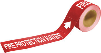 Brady Pipe Markers-To-Go 73891 Self-Adhesive Pipe Marker - Plastic - Red - B-736