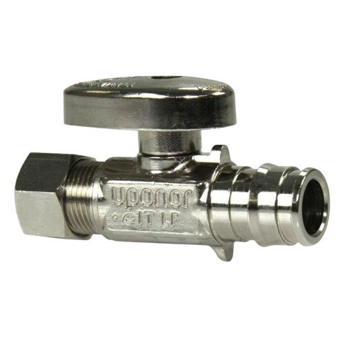 ProPEX LF Brass Straight Stop Valve 1/2" PEX x 3/8" OD Comp