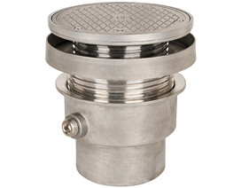 Tomahawk FinishLine™ 834-4SHSQ Adjustable Drain Cleanout, 4 in Cleanout, 4000 lb, 6-5/8 in Dia Cover