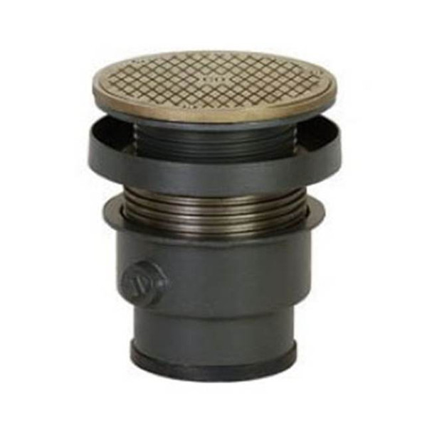 4 in. Push Joint Ductile iron Cleanout Assembly with 6-1/2 in. Round Nickel Bronze Ring and Cover