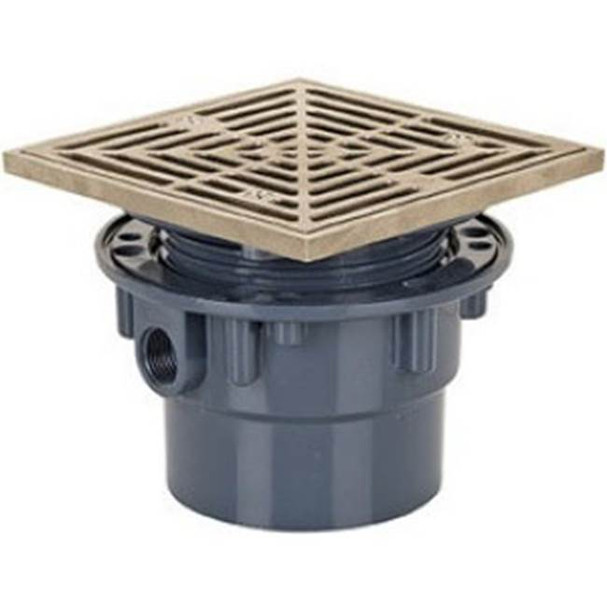 Adj Floor Drain 3 Pvc 6nb R&s Sq