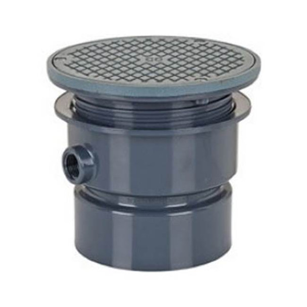 Adj Floor Cleanout 4 Pvc 6ci R&c Rnd-y