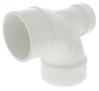 PVC DWV 90 Degree Street Elbow w/ 2" Low Heel Inlet (H x S x H)