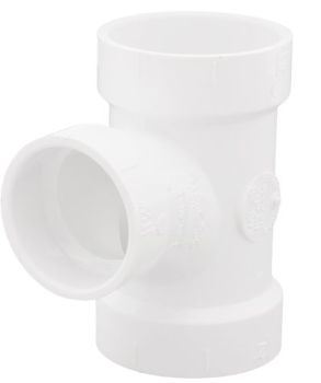 PVC DWV 90 Degree Sanitary Tee - 401 Series (H x H x H)