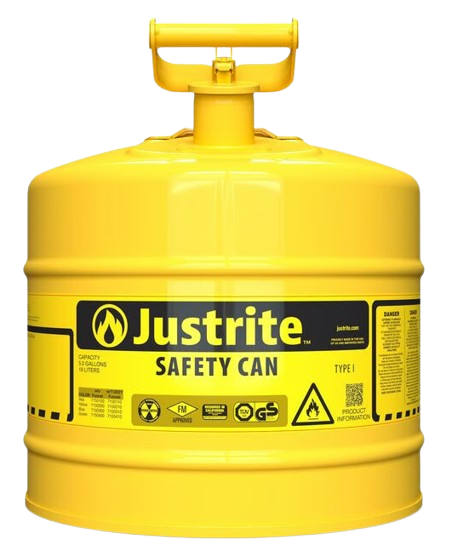 Justrite 5 Gal Yellow Diesel Type I Steel Safety Can