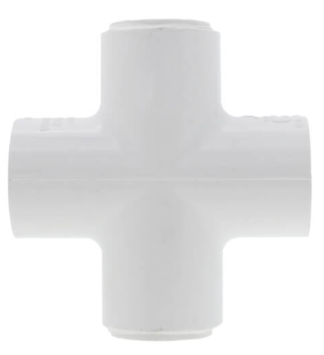 Schedule 40 PVC Reducing Cross Socket (Bushed)
