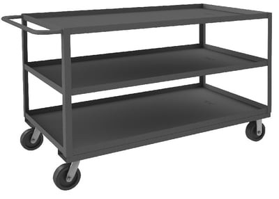 2 / 3 / 4 / 5 Shelf Stock Carts - HRSC-3060-3-3K-TLD-95