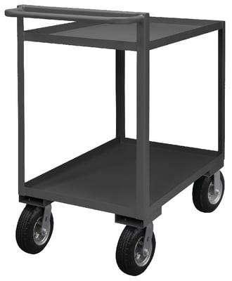 2 Shelf Stock Carts With Raised Handles - HRSCR-2436-95