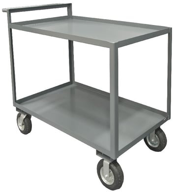 2 Shelf Stock Carts With Raised Handles - HRSCR-3048-95