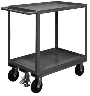 2 Shelf Stock Trucks With Floor Lock - HRSC-2448-2-2.4K-ALU-FL-95