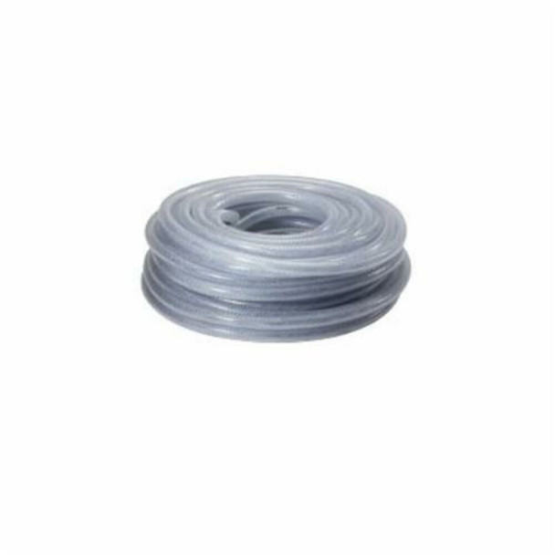 C000742 - Braided Vinyl Tube 3/8" Id X 5/8" Od(1/8" Wall)clear 100ft Coil