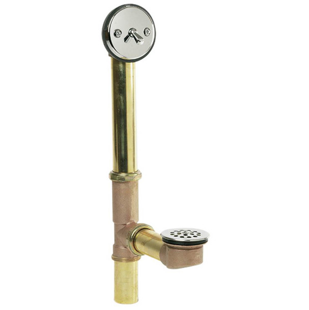 0145785 -  Trip Lever W&o Tubular 20ga Brass W/ Chrome Trim