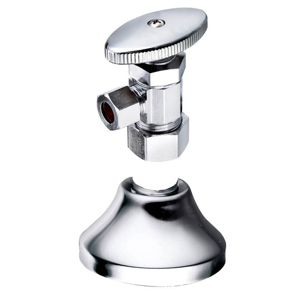 0147109 - Ang Stop 5/8"od X 3/8"od Comp Multi-turn Chrome W/ "Ext