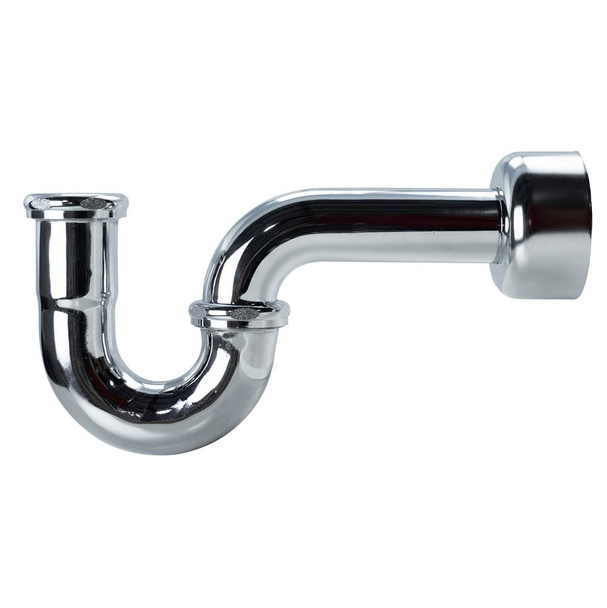 P-trap 1 1/4" W/Box Escutcheon & Brass Nuts Chrome 17ga