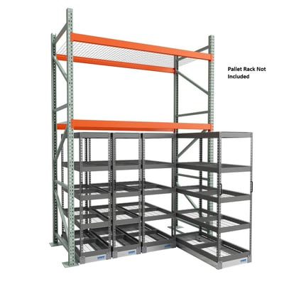 Aisle Free Mobile Storage System - AIF1042-324-218-S