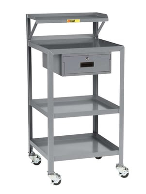 All Welded Shop Desk - HPSR2224-3RBK-DR