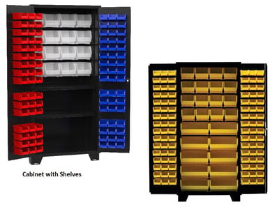 All-Welded 14 Gauge Bin Cabinets - HDP248