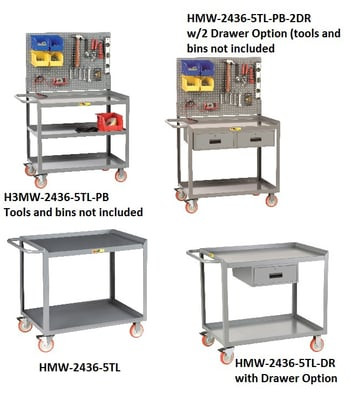 All-Welded Mobile Workstations - HMW-2448-5TLLP