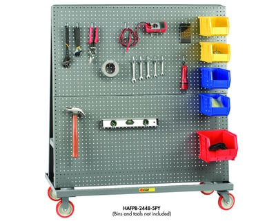 All-Welded Pegboard A-Frame Trucks - HAFPB-2460-5PY