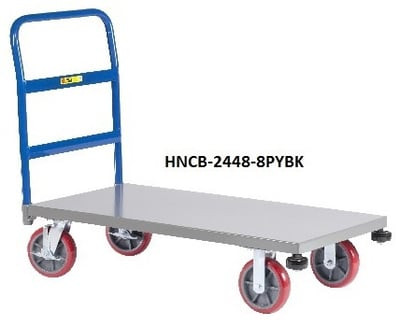 All-Welded Platform Truck With Corner Bumpers - HNCB-2448-8PYBK