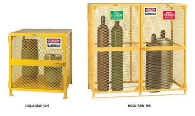 All-Welded Upright Gas Cylinder Storage Units - HGSU-72W-70H