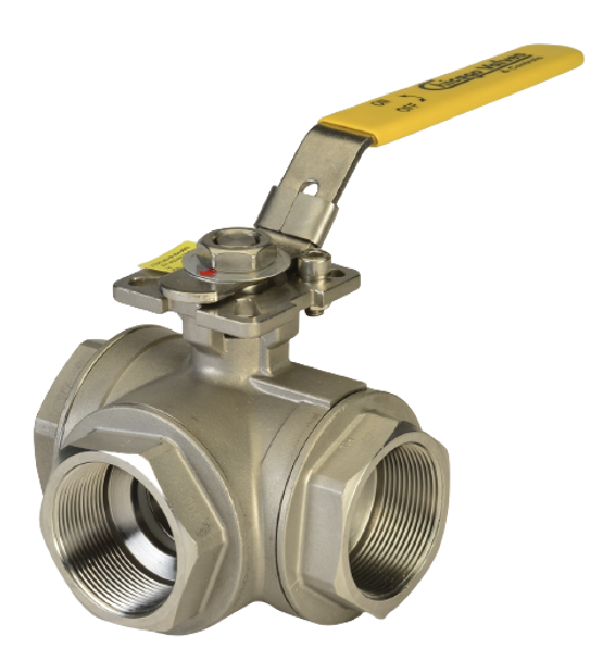 Series 16 Stainless Steel 3-Way Ball Valve